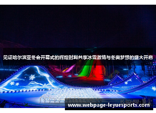 见证哈尔滨亚冬会开幕式的辉煌时刻共享冰雪激情与冬奥梦想的盛大开启